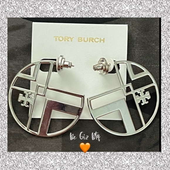 🆕 Tory Burch Authentic Silver Earrings At Awesome Prices To Buy Now & Save - Picture 3 of 11